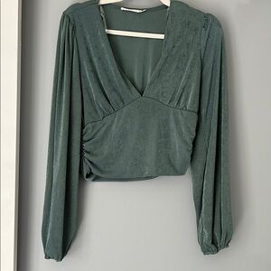Green Crop Top